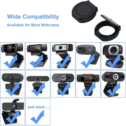 Vista 4 de Paquete de 2 fundas universales para cámara web, cubierta de lente de cámara web externa para computadora de escritorio, cubierta de obturador, clip