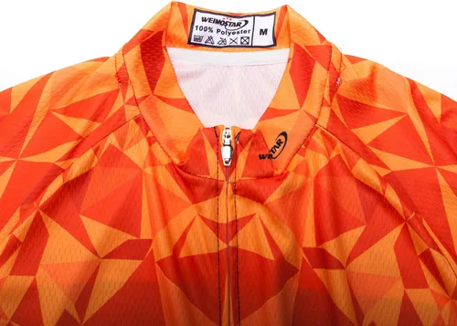 Vista 4 de Weimostar Hombre Ciclismo Jersey Manga Corta Bicicleta Ropa Multicolor Diamante