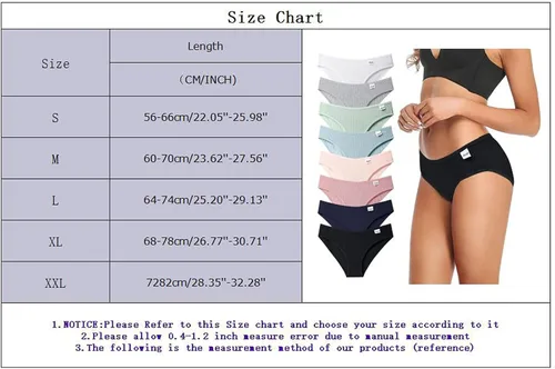Vista 4 de Bragas para mujer, ropa interior de algodón para mujer, transpirable, ultra suave, elástica, bikini hipster, paquete de 3