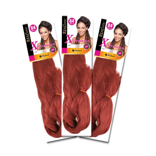Vista 15 de Realistic Trenza original X-Pression 84 pulgadas 100% Kanekalon (paquete de 3, 1) M-61XPRES84