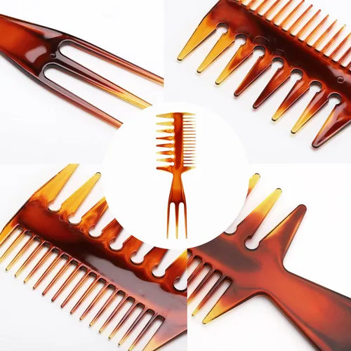 Vista 3 de Tbestmax 2 unids Peine de pelo Peines Cola Peines Afro Pick Pik Cepillos Afro Americano Cepillo de Pelo Peluquero