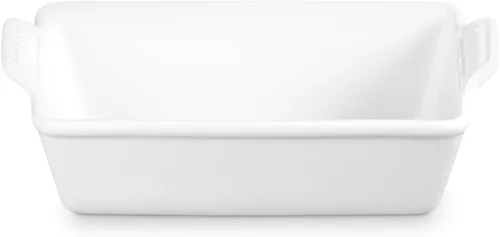 Vista 3 de Le Creuset Stoneware Heritage - Molde para pan, 9 x 5 x 3 pulgadas (1.5 cuartos de galón), color blanco