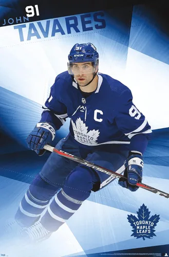 Vista 11 de Trends International NHL Toronto Maple Leafs - Póster de pared de John Tavares 19, 14.725 x 22.375 pulgadas, versión enmarcada de madera de granero