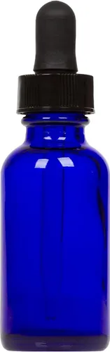 Vista 2 de Earthborn Elements Botellas de vidrio de cobalto con cuentagotas (1 oz, 4 unidades) para aceites esenciales, colonias y perfumes