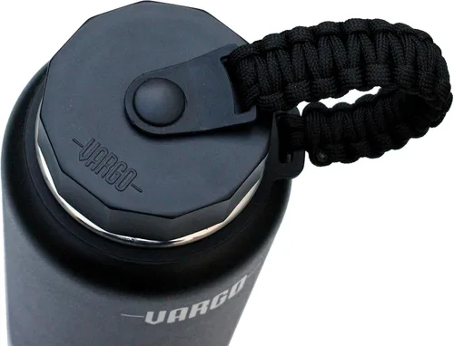 Vista 2 de Vargo Para-botella de acero inoxidable aislada al vacío (negro) - 32 oz
