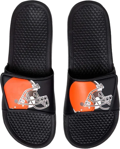 Vista 17 de FOCO mens NFL Team Cropped Big Logo Shower Sport Slide Flip Flop Sandals