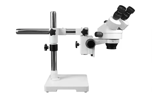 Vista 2 de VS-3F-IFR07 Microscopio estéreo con zoom trinocular simulfocal, ocular de campo ancho 10x, rango de zoom de 0.7X—4.5X, rango de aumento 7X—45x