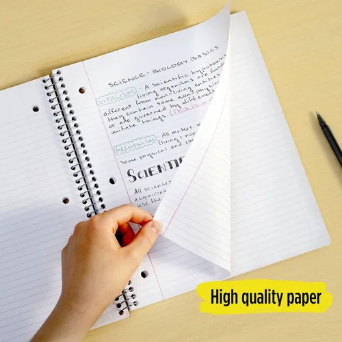 Vista 3 de Five Star Advance Cuaderno en espiral, 1 materia, papel a rayas, 100 hojas