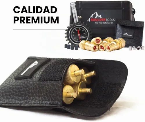 Vista 2 de Deflatores de neumáticos y Medidor de presión para neumáticos de 80 PSI, ajustable, automático para coche, camión, motocicleta de Bolder Tools.