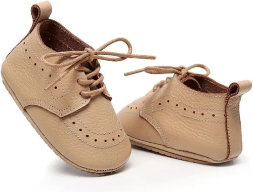 Vista 3 de Mocasines de cuero para bebés, niños y niñas, cómodos zapatos de vestir Oxford, zapatos de boda, zapatos para primeros pasadores, zapatos de cuna