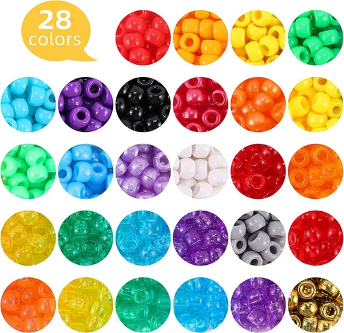 Vista 2 de Pony Beads Rainbow Kandi para hacer pulseras y joyas con banda de goma y cuentas