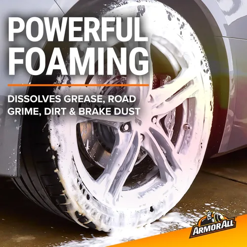 Vista 2 de Armor All Extreme - Limpiador de ruedas y neumáticos, espray limpiador de ruedas de automóvil, 24 onzas líquidas Powerful Foaming, Car Tire Shine