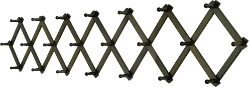 Vista 35 de SKOLOO Perchero de pared para sombreros con 14 ganchos, de madera maciza, moderno, perchero de pared expandible para abrigos, sombreros, bolsos