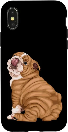 Vista 5 de Funny Puppy Art Illustration English Bulldog Owner Case para iPhone 17
