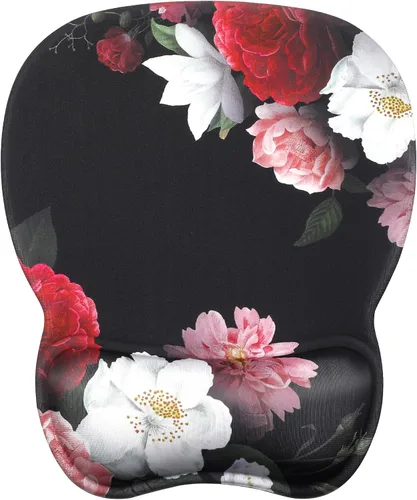 Vista 31 de MROCO - Alfombrilla ergonómica para mouse con reposamuñecas de gel, 9.4 x 8.1 pulgadas, color negro Ergonomic Shape Design for Pain Relief