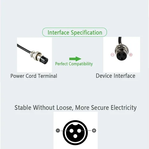 Vista 2 de Digipartspower Adaptador de CA de 24V 2A para Razor Trikke E2, iMod Electric Scooter Fuente de alimentación