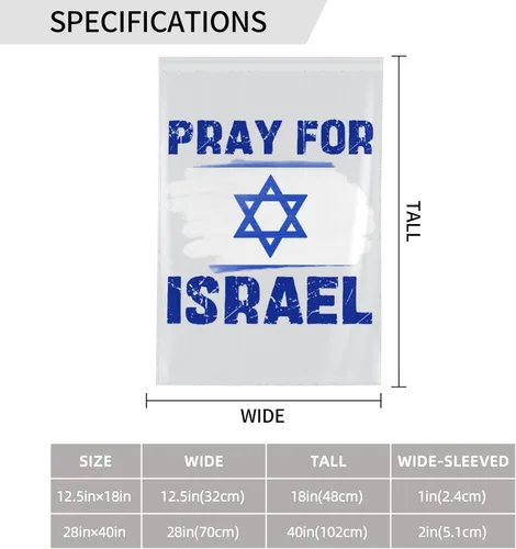 Vista 3 de Bandera con texto en inglés "I Stand With Israel Flag Pray For Israel" Bandera de Estados Unidos con bandera de Israel, bandera de Israel, bandera