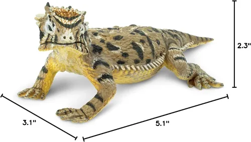 Vista 6 de Safari Ltd. Figura de lagarto con cuernos, figura realista de 5.25 pulgadas, juguete educativo para niños, niñas y niños a partir de 3 años