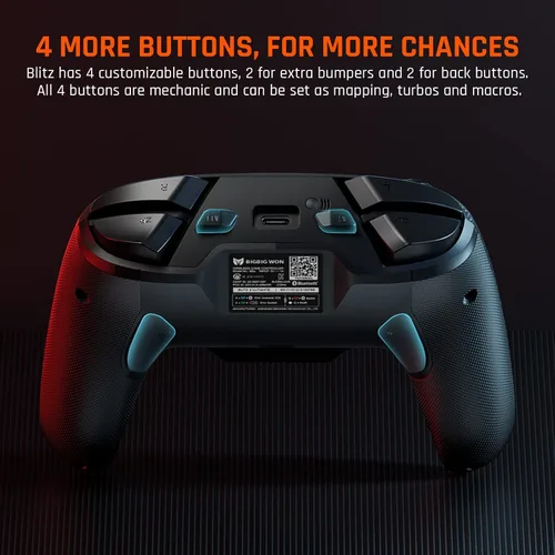Vista 6 de Wired Pc Gaming Controller,BIGBIG WON Nintendo Switch pro Controller for tears of the kingdom Game,6-Axis Gyro,one key Wake-up,Macro,Turbo, Dual