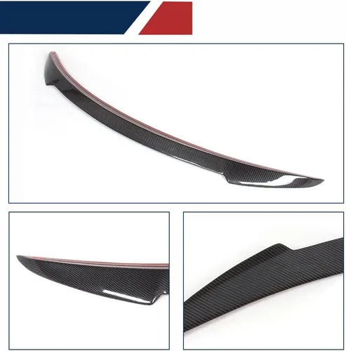 Vista 5 de Alerón de fibra de carbono modelo S para Tesla Model S 2012-2026 Negro brillante
