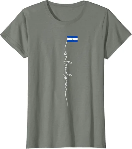 Vista 14 de Camiseta con la bandera salvadoreña de El Salvador