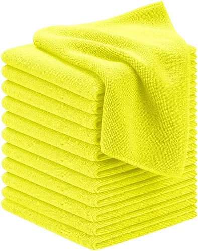 Vista 31 de Avalon Towels Paños de limpieza de microfibra (paquete de 48) – Tamaño 16 x 16 pulgadas, trapos de limpieza altamente absorbentes, sin pelusa Negro