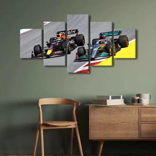 Vista 19 de TUMOVO Lienzo decorativo de pared para sala de estar, carreras, decoración moderna del hogar, carreras de automóviles, carteles impresos en alta