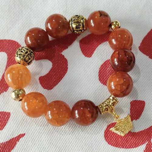 Vista 7 de Heavens Tvcz - Pulsera de ágata con escamas de dragón de buena suerte para mujeres tailandesas buena suerte joyería energética de 0551in dijes