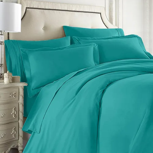 Vista 22 de Clara Clark Juego completo de ropa de cama de 5 piezas que incluye sábanas bajeras y planas, funda de edredón, fundas de almohada