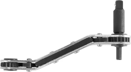 Vista 4 de HOZEON 4 herramientas de llave de servicio HVAC, llave curva de trinquete con adaptador de broca hexagonal, juego de llaves de servicio