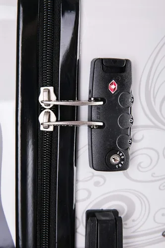 Vista 5 de InUSA - Equipaje rodante de paredes duras dibujadas con asas ergonómicas maleta de viaje con cuatro ruedas y tapones Butterfly 648609500837