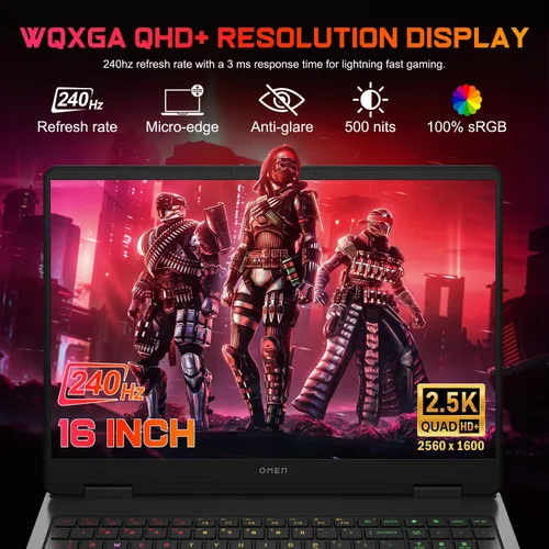 Vista 6 de PCONLINE Laptop para juegos HP OMEN Slim RTX 5070 Intel Ultra 9 285H 240Hz