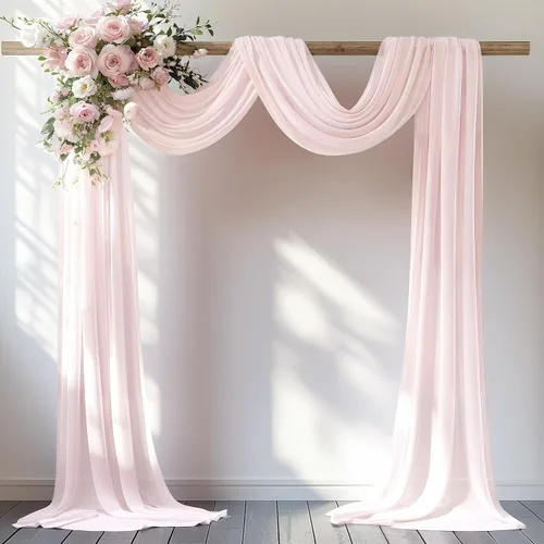 Vista 29 de Tela Negra para Drapeado de Arco de Boda 1 Panel 30'' x 20 Pies Cortinas Negras Tela Transparente Telón de Fondo Telas para Drapeado de Arco