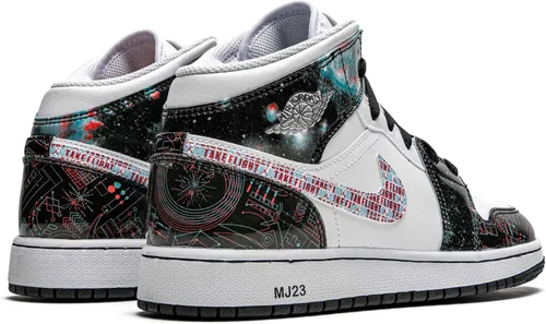 Vista 3 de Nike Youth Air Jordan 1 Mid Se GS Electro Naranja