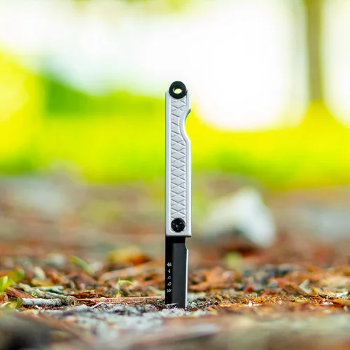 Vista 4 de StatGear Pocket Samurai plegable Tanto Micro Knife - Slipjoint Edition Pequeño cuchillo EDC Mini Gris