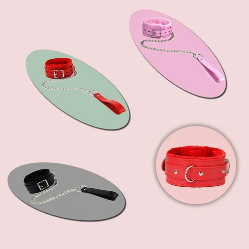Vista 6 de NouAn Gargantilla de piel sintética para mujer ajustable y desmontable para mascotas color negro rosa Metal Cuero Nylon No es una piedra preciosa