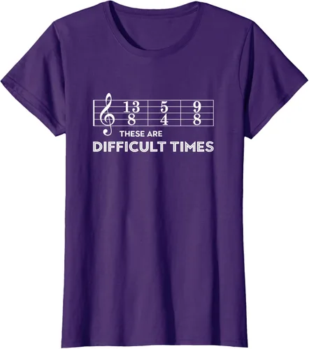 Vista 8 de Musician - Camiseta con texto en inglés "These are Difficult Times", talla S