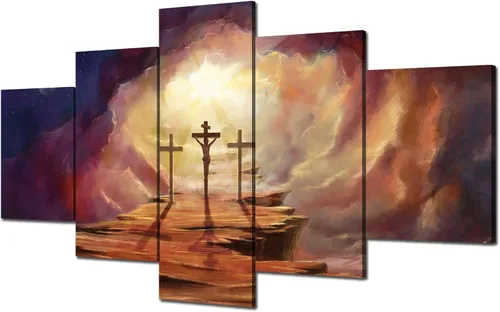 Vista 16 de Arte de Pared Cristiano Símbolo Religioso Cuadro Enmarcado Pintura de Cruz de Cristo Cruces Decoración de Pared Impresión en Lienzo de Cruz Póster