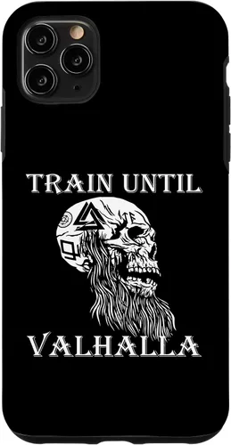 Vista 11 de iPhone 15 Train Until Valhalla Fitness Weight Training Ragna Viking Case