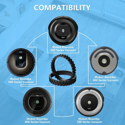 Vista 5 de Llantas de repuesto para Irobot Roomba para ruedas Series 500, 600, 700, 800 y 900 e5 e6 e7 i3 i3+ i4 i6 i6+ i7 i8 j7, para todos los modelos IROBOT