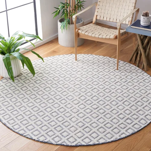 Vista 36 de SAFAVIEH Vermont Collection - Alfombra decorativa de 2 pies 3 pulgadas x 4 pies, marfil y negro, lana hecha a mano, ideal para zonas de alto tráfico