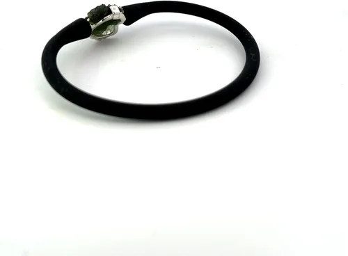 Vista 5 de Pulsera de piedra moldavita de Stones Desire, Vidrio