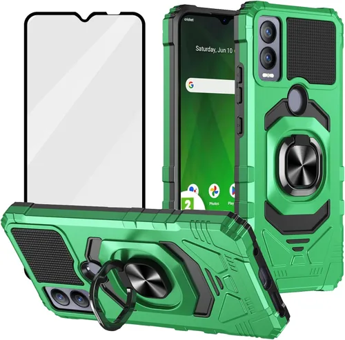 Vista 7 de Ailiber Funda para Cricket Magic 5G U6080AA, ATT Propel 5G con protector de pantalla, soporte de anillo para montaje magnético de automóvil, Soporte