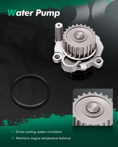 Vista 6 de SCITOO Nuevo kit de tensor de bomba de agua de correa dentada para 1998-2005 para Jetta para Golf 2.0L L4 SOHC AEG AVH AZG BEV Engine TBK296