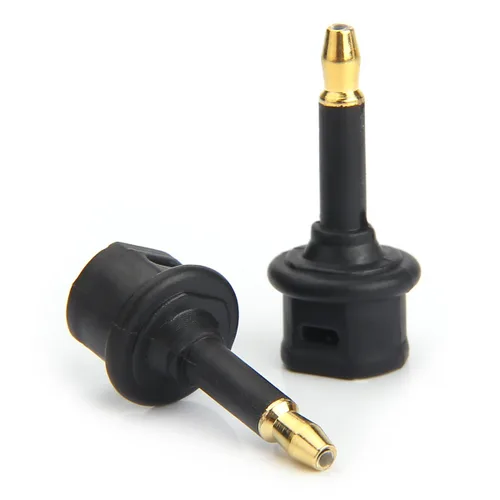 Vista 2 de MOBOREST Toslink de fibra óptica digital a conector de 0.138 in (Mini Toslink) Adaptador de enchufe óptico digital para audio (paquete de 2)