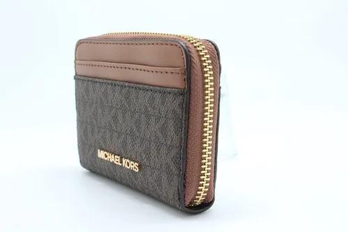 Vista 5 de Michael Kors Jet Set Travel - Funda de viaje con cremallera, Marrón, Funda tipo cartera para tarjetas