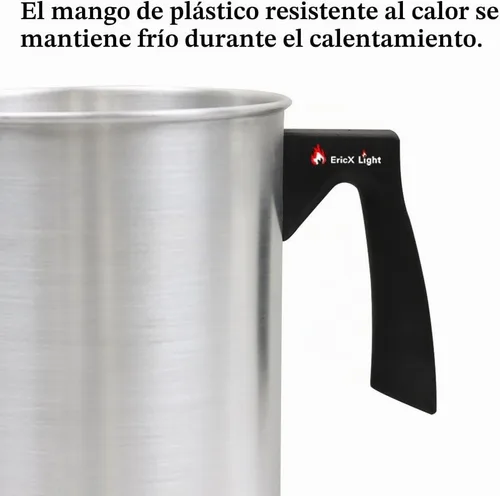 Vista 2 de EricX Light Olla para Verter para Hacer Velas, 4 libras, Pico Vertedor Sin Goteo y Mango Resistente al Calor, Olla Diseñada para Derretir Cera