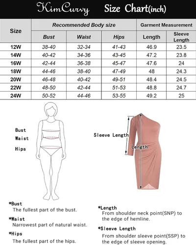 Vista 3 de KIMCURVY Vestido midi con purpurina para mujer, talla grande, con un hombro descubierto, fruncido, para fiesta de cóctel
