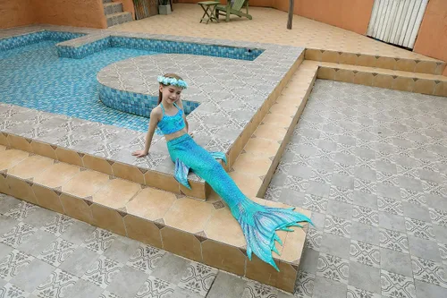 Vista 2 de DNFUN Mermaid Swimsuit,without Monofin