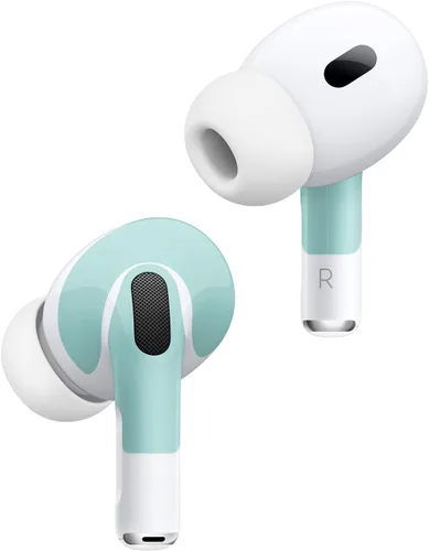 Vista 2 de MightySkins - Fundas compatibles con Apple AirPods Pro 2 - Espuma de mar sólida Funda protectora de vinilo duradera y única Fácil de aplicar
